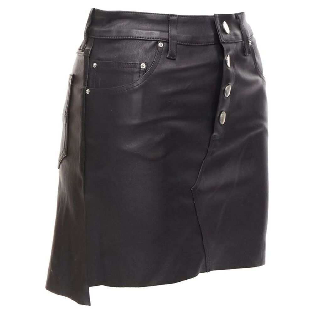 Amiri Leather Mini Skirt
